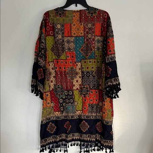SHEIN Curve Multicolor Tassel Kimono - Picture 11 of 11